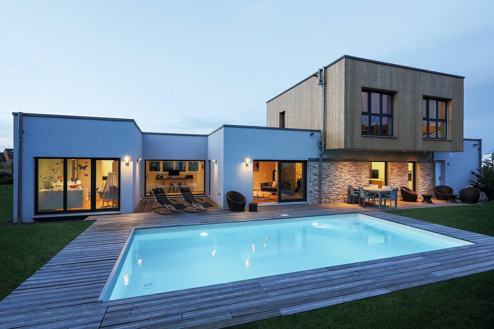 Villa, Architektenhaus mit Pool